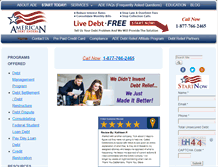Tablet Screenshot of americandebtenders.com
